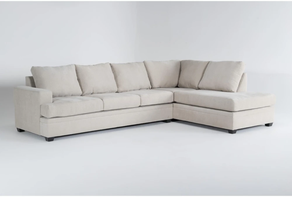 Bonaterra Sand 127" 2 Piece Sectional with Left Arm Facing Queen Sleeper Sofa & Right Arm Facing Corner Chaise