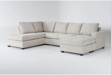 Bonaterra Sand 127" 2 Piece Sectional With Left Arm Facing Corner Chaise & Right Arm Facing Sleeper Chaise