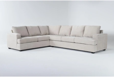 Bonaterra Sand 127" 2 Piece Sectional With Right Arm Facing Queen Sleeper Sofa