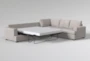Bonaterra Sand 127" 2 Piece Sectional with Left Arm Facing Queen Sleeper Sofa Chaise - Detail