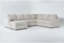 Bonaterra Sand 127" 2 Piece Sectional With Left Arm Facing Sleeper Sofa & Chaise - Signature