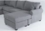 Hampstead Graphite 127" 2 Piece Sectional With Left Arm Facing Corner Chaise, Right Arm Facing Sleeper Chaise & Ottoman - Detail