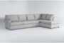 Hampstead Dove 127" 2 Piece Sectional With Right Arm Facing Corner Chaise & Left Arm Facing Sleeper Sofa - Signature