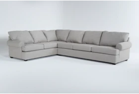 Hampstead Dove 127" 2 Piece Sectional With Right Arm Facing Sleeper Sofa