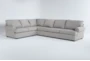 Hampstead Dove 139" 2 Piece Sectional with Right Arm Facing Queen Sleeper Sofa - Signature