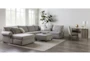 Hampstead Dove 140" 2 Piece Sectional with Left Arm Facing Queen Sleeper Sofa Chaise - Room