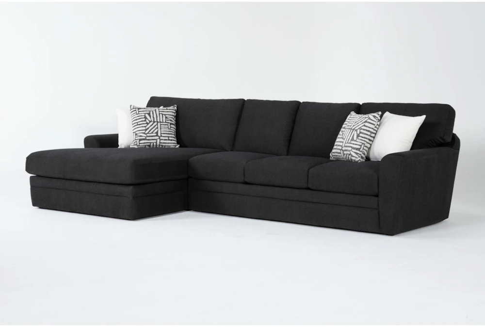 Prestige Foam II Chenille 140" 2 Piece Sectional With Left Arm Facing Oversized Chaise
