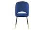 Darcie Blue Velvet Side Chair Set Of 2 - Detail