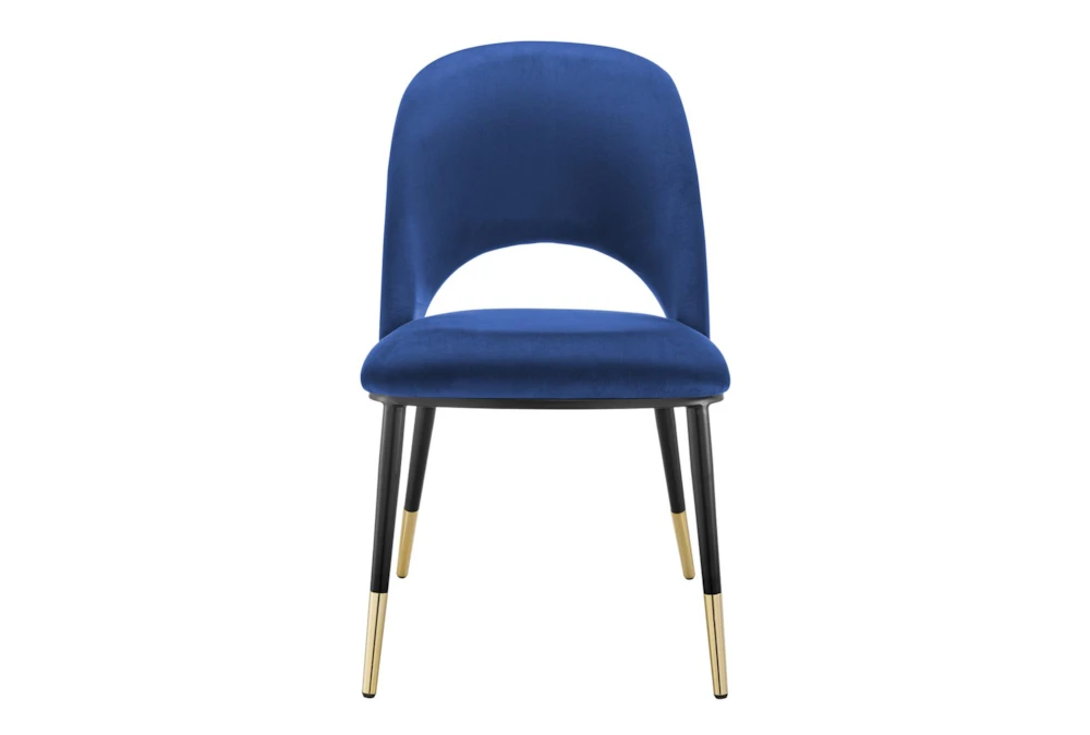 Darcie Blue Velvet Side Chair Set Of 2