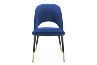 Darcie Blue Velvet Side Chair - Set of 2