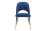 Darcie Blue Velvet Side Chair Set Of 2 - Signature