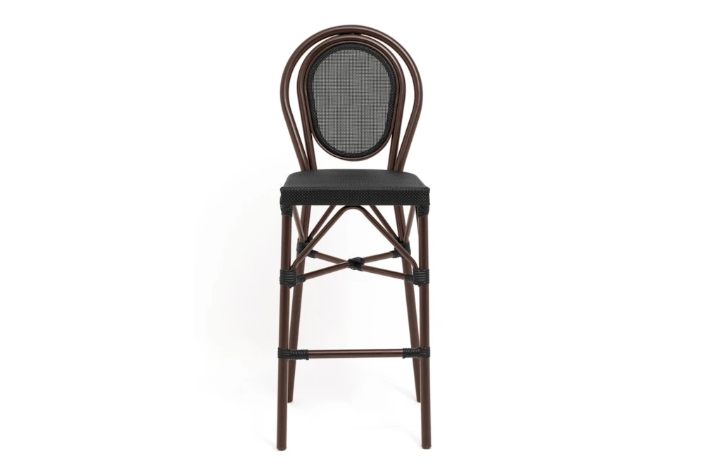 Signa Black/Brown Contract Grade Bar Stool With Back