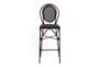 Signa Black/Brown Contract Grade Bar Stool With Back - Signature