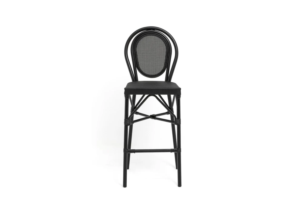 Signa Black Contract Grade Bar Stool With Back