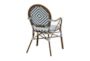 Carla Blue/White Rattan Stacking Armchair - Set of 2 - Detail