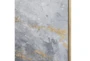 48X65 Black + Grey Polystone Framed Wall Art - Detail