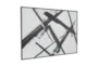 65X48 Black Stokes Polystone Framed Wall Art - Material