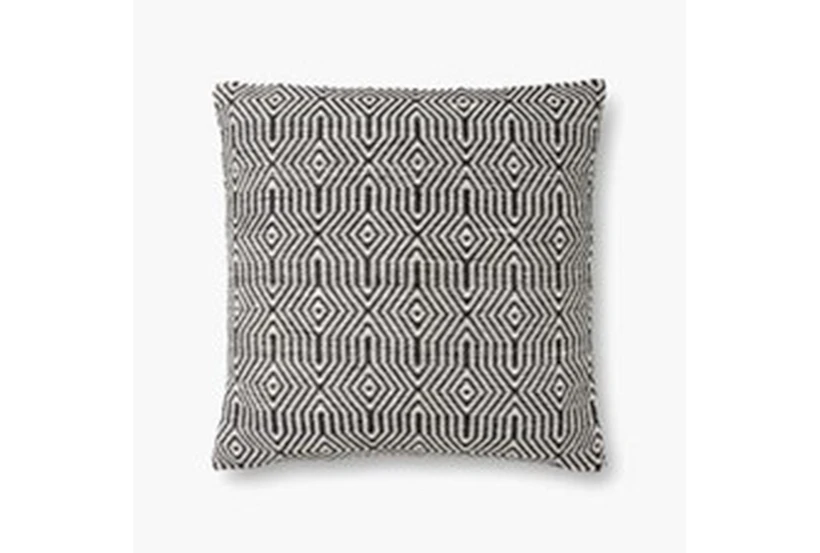 22X22 Black White Geo Indoor/Outdoor Throw Pillow - 360