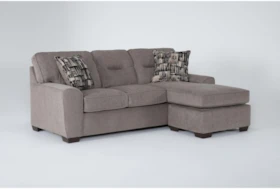 Peyton 90" Cappuccino Sofa With Reversible Chaise