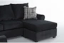 Kepler Navy 127" 2 Piece Sectional With Right Arm Facing Chaise - Detail