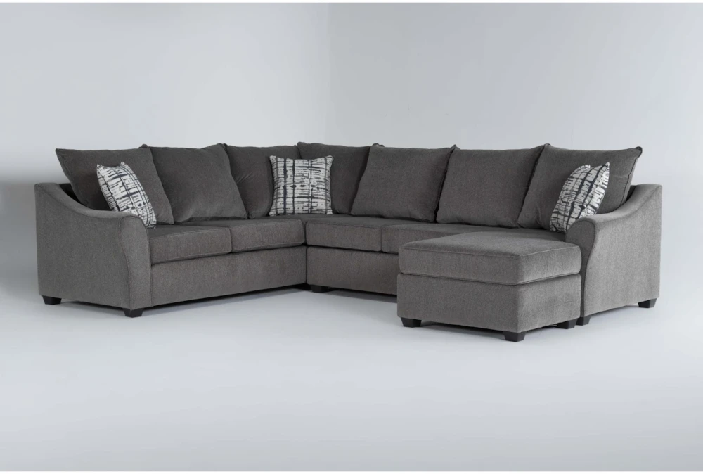 Kepler Grey 127" 2 Piece Sectional With Right Arm Facing Chaise