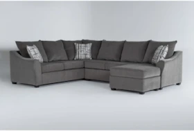 Kepler Grey 127" 2 Piece Sectional With Right Arm Facing Chaise
