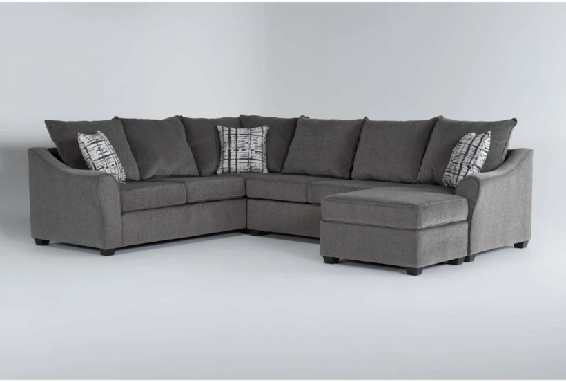 Kepler Grey 127" 2 Piece Sectional With Right Arm Facing Chaise - 360