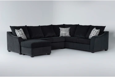Kepler Navy 127" 2 Piece Sectional With Left Arm Facing Sofa Chaise