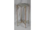 25" Mixson Silver Marble Top Scatter Accent Table - Signature