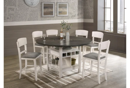 Tricia Chalk Grey Counter Set For 6
