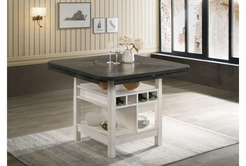 Tricia Chalk Grey Counter Table - 360