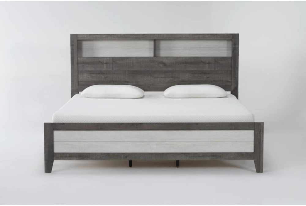 Rhex Grey Queen Wood Platform Bed