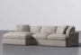 Grand Down II 139" Silverpine 2 Piece Sectional With Left Arm Facing Oversized Chaise - Side