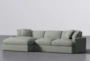 Grand Down II 2pc Mint Sectional W/Laf Oversized Chaise - Side