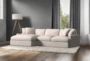 Grand Down II Pebble Boucle 139" 2 Piece Sectional With Left Arm Facing Oversized Chaise - Room