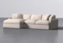 Grand Down II Pebble Boucle 139" 2 Piece Sectional With Left Arm Facing Oversized Chaise - Side