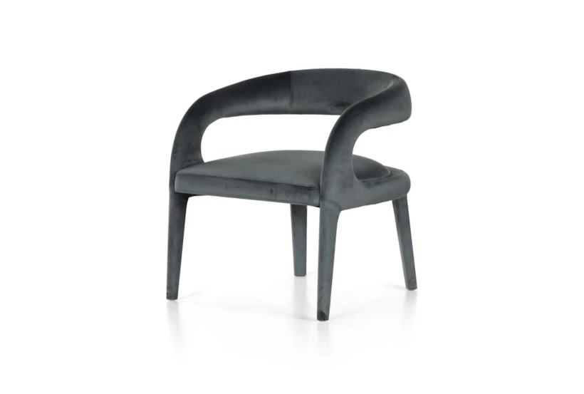 Charcoal Velvet Sculpted Accent Chair - 360