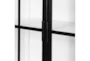 Iron 2 Door Tall Windowpane Cabinet - Detail