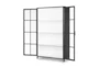 Iron 2 Door Tall Windowpane Cabinet - Storage