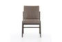 Roots Grey Leather Dining Chair - Front