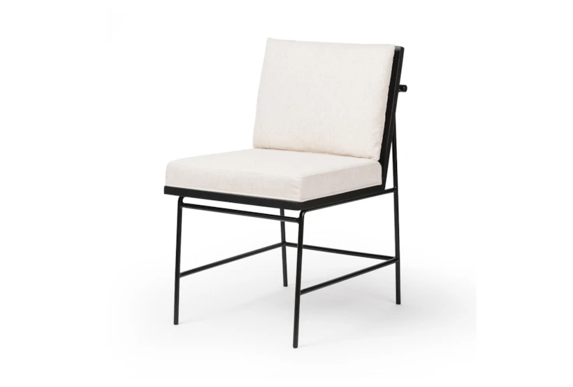 Sierra White/Black Ladderback Dining Chair - 360