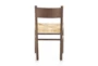 Mango Brown Woven Dining Chair - Back