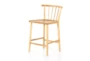 Bunsen Natural Curved Back Counter Stool - Signature