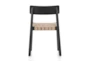 Allan Black Woven Leather Dining Chair - Back