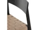 Allan Black Woven Leather Dining Chair - Detail