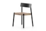 Allan Black Woven Leather Dining Chair - Signature