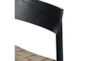 Allan Black Woven Leather Bar Stool - Detail