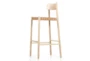 Allan Natural Woven Leather Bar Stool - Detail