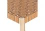 Allan Natural Woven Leather Bar Stool - Detail