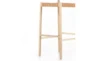 Allan Natural Woven Leather Bar Stool With Back - Detail